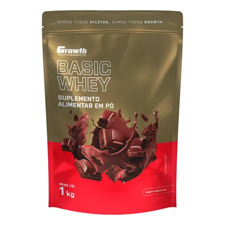 Basic Whey 1kg Growth Supplements - Chocolate Chocolate