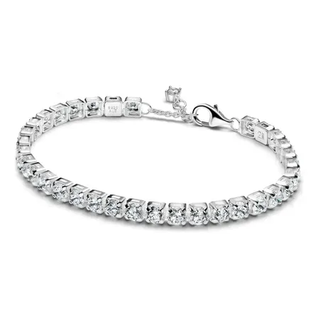 Bracelete De Prata Ajustavel Riviera Brilhante Pandora