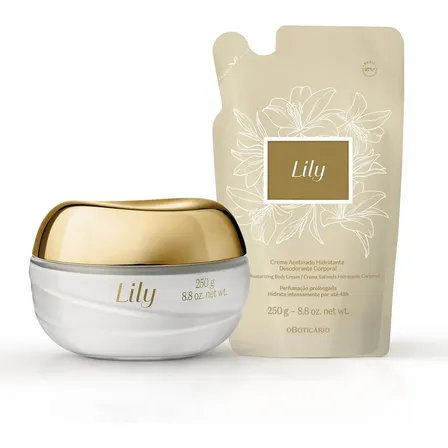 Combo Creme Acetinado Hidratante Desodorante Corporal Lily 2