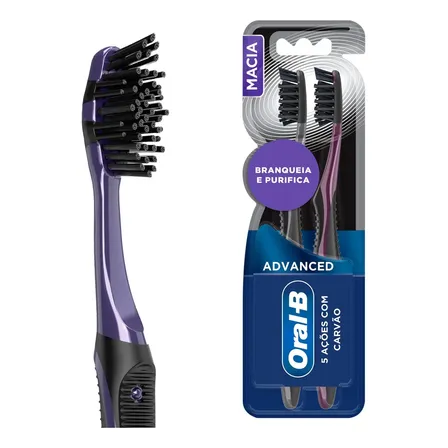 Escova De Dente Oral-b 5 Ações, 2 Unidades Preto
