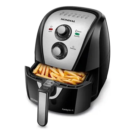 Fritadeira Sem Óleo Air Fryer 4l Mondial 1500w - Afn-40-bi Preto/inox 127v