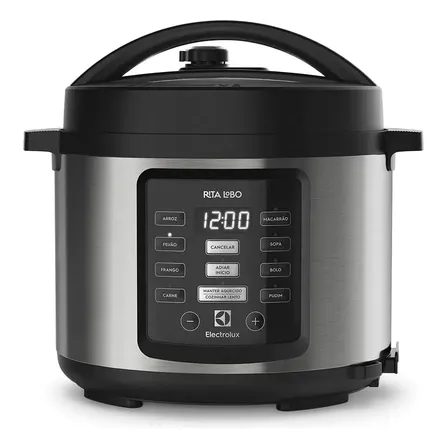 Panela De Pressão Elétrica Electrolux 5l Experience Por Rita Lobo Pcc15 Aço Escovado 127v 60hz